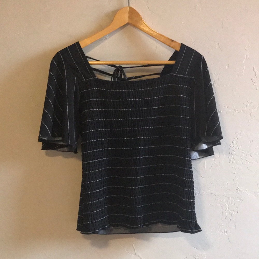 Black Striped Blouse